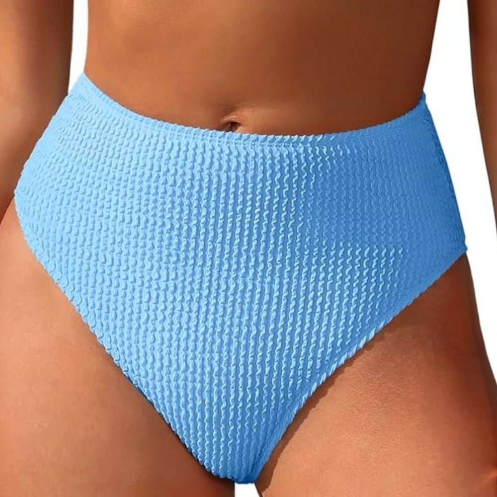 ANRABESS Women Swimsuits Bikini bottom High Waisted Ribbed